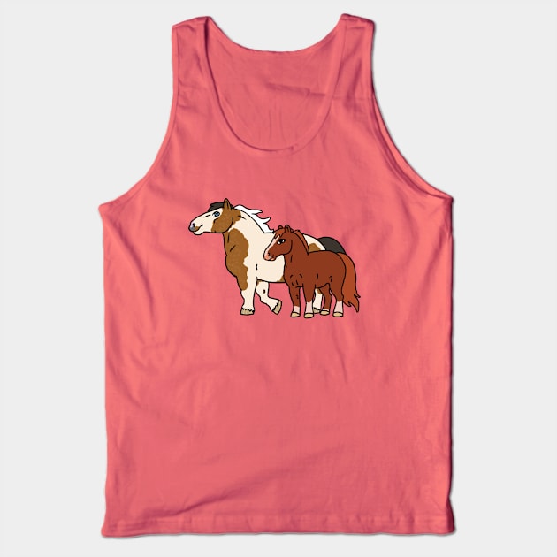 Noggin and Lily Chibi Horses Tank Top by FalconArt